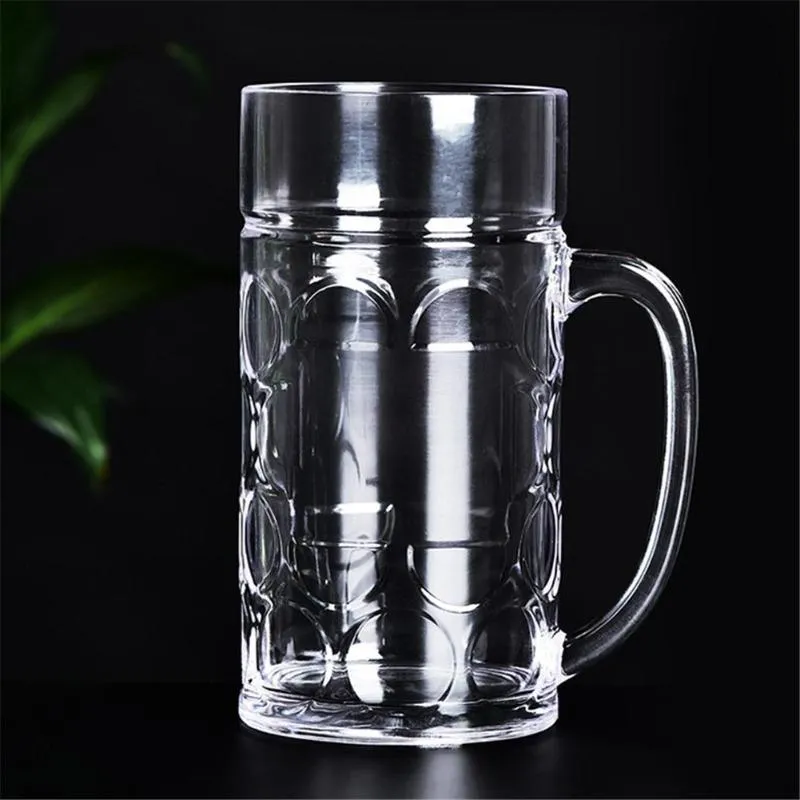 Canecas 1000ml Caneca de cerveja artesanal resistência ao calor vidro transparente café chá leite suco copo água potável escritório drinkware2119