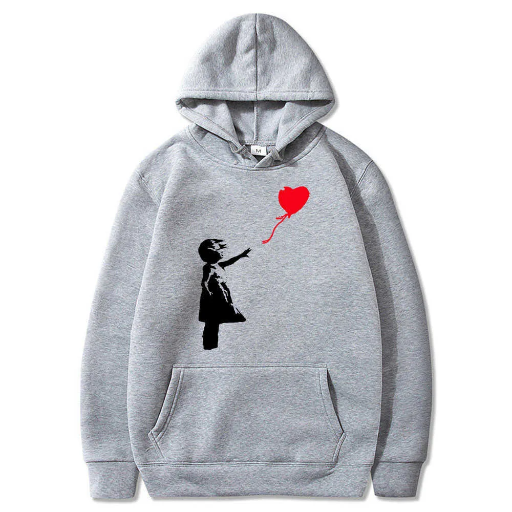 World Peace Hoodies Sweats Hommes / femmes Kcco Ballon Fille Banksy Love Sweat À Capuche À Capuche Printemps Automne Chaud Impression Sweat À Capuche H0823