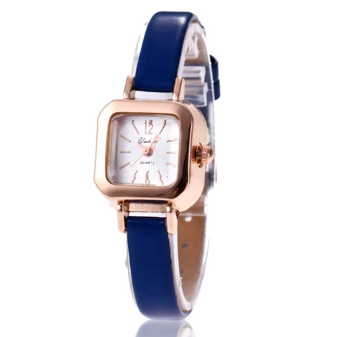 Mode carré femmes montres Quartz dames montre confortable bracelet en cuir montres multicolore Choice265n