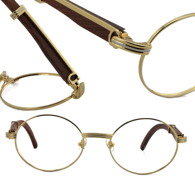 丸ごと材料フレーム7550178ラウンドメタル眼鏡眼鏡女性女性シルバーゴールドフレームCデコレーションアイウェア212Q