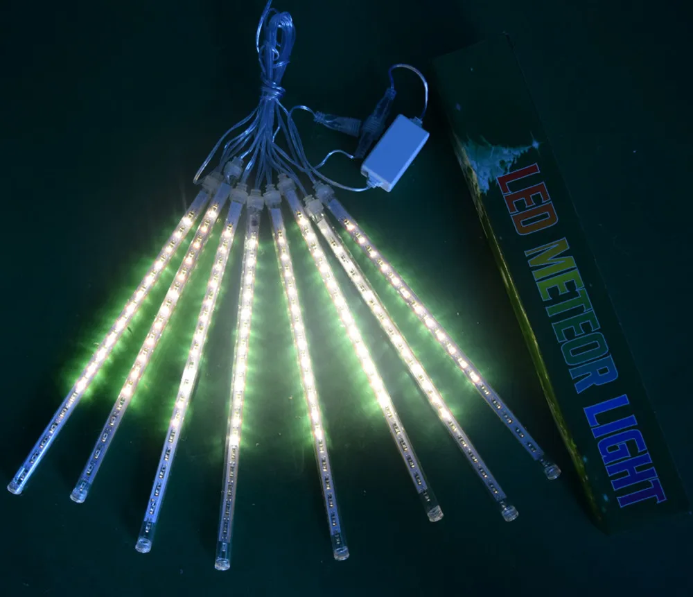 Multi-färg 30 cm meteor dusch regnrör strängar AC100-240V LED julbelysning bröllop fest trädgård xmas sträng ljus utomhus3275