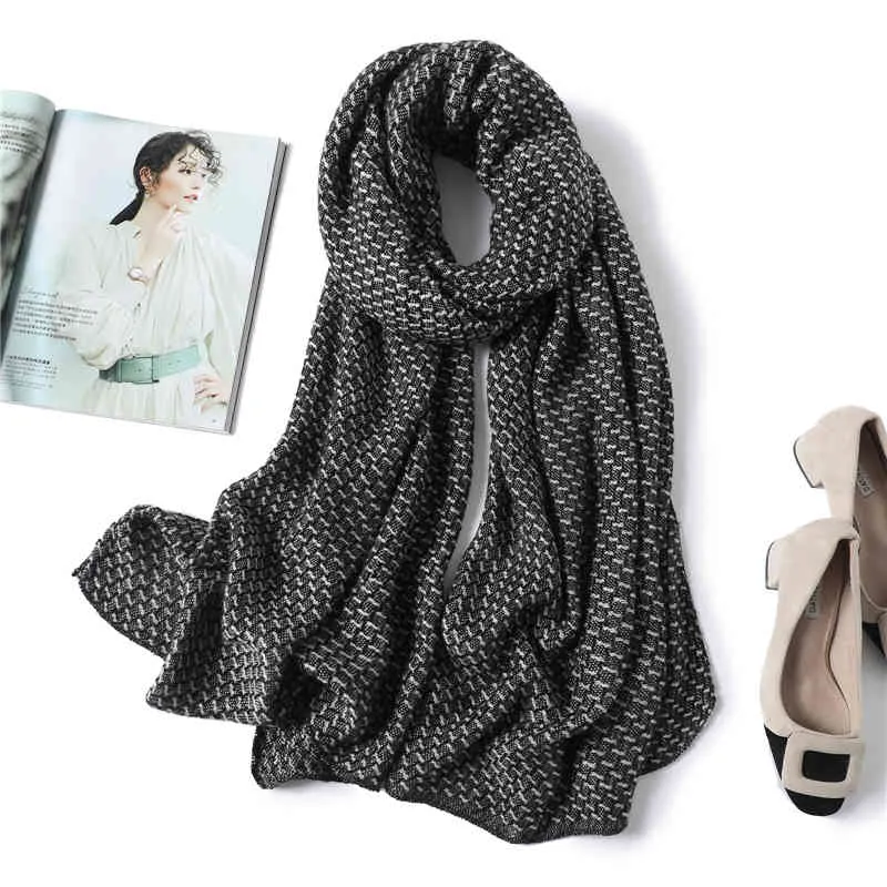 Soft Cashmere Knit Scarf for Women Warm Winter Scarves Hijab Solid Pashmina Lady Shawl Wrap Double Side Unisex Scarfs 2020
