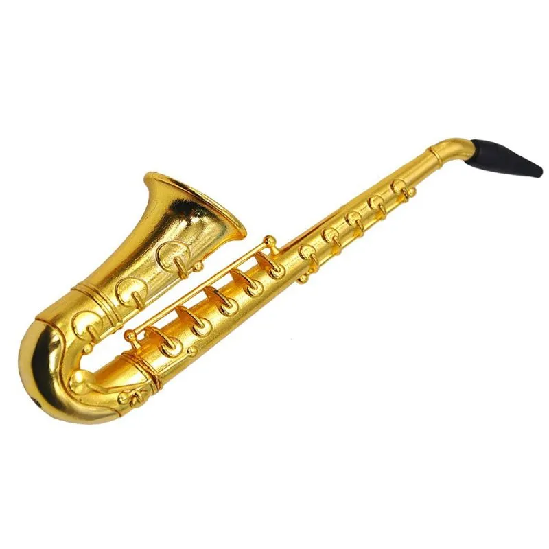 Saxofón único Mini pipas portátiles para fumar Pipa de tabaco de metal Hookah Gifts5750987