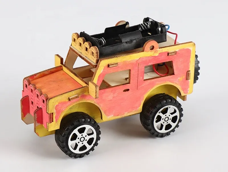 Детские DIY CAR STEM Science Toys Kit модель электромобиля экспериментальная игра по обучению физики образовательные игрушки для детей 33704215045050