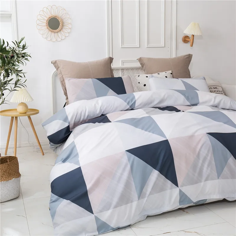 Duvet Cover Nordic Simple Floral Geometric BedsPread BedClothes Quilt Cover Queen King Size Bedding Set Polyester Duvet Covers