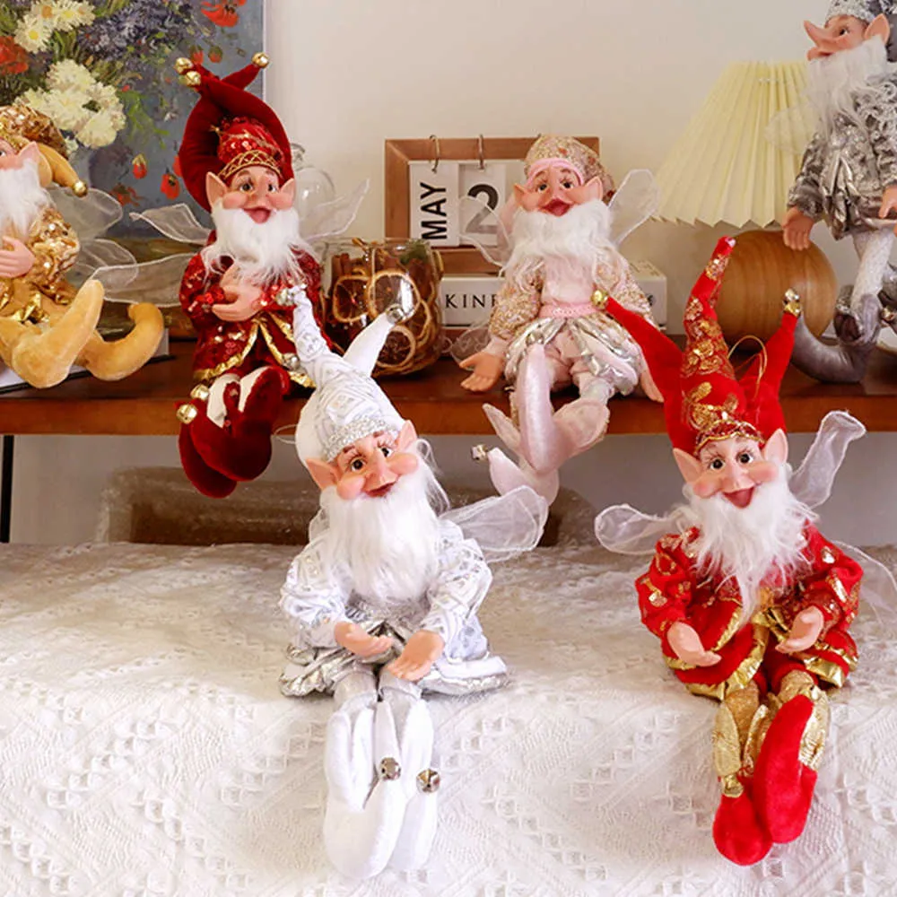 ABXMAS – poupée elfe, jouet, pendentif de noël, ornements suspendus sur étagère, décoration debout, cadeaux de l'année 210911260K