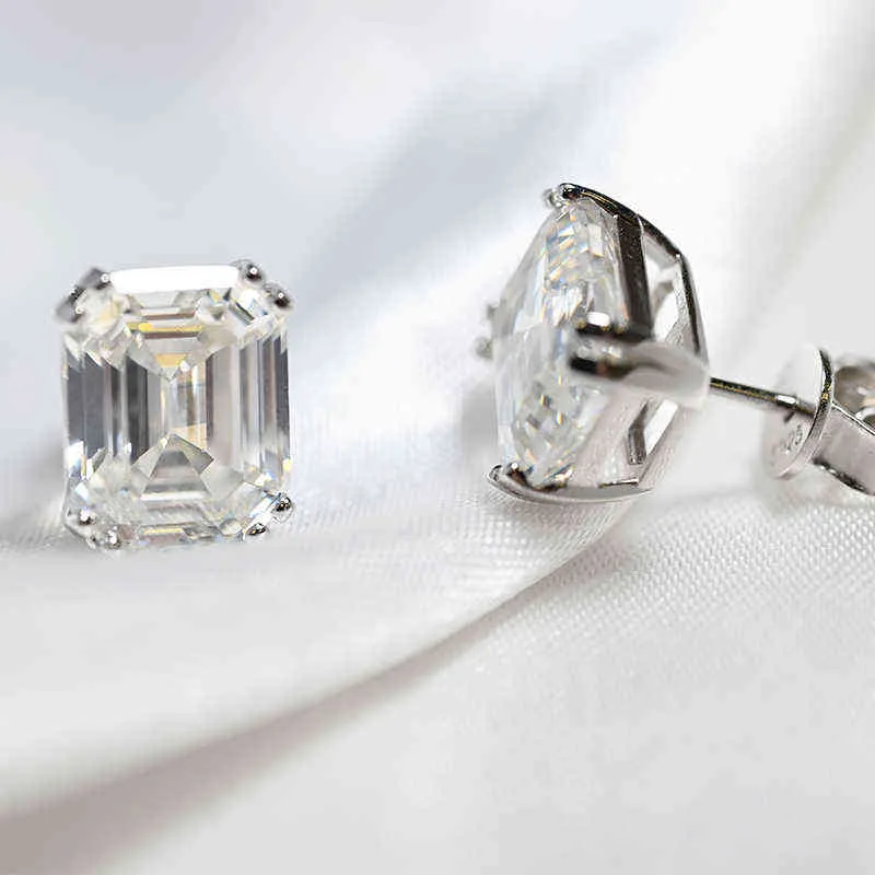OEVASクラシック925スターリングシルバー作成宝石ダイヤモンドイヤリングイヤスタッド結婚式の花嫁ファインジュエリー卸売220125