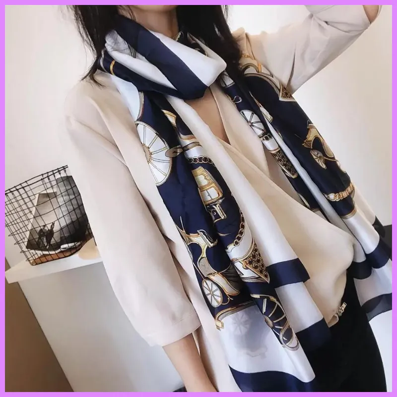 Women Fashion New Scarf Designer Silk Scarves Beach Summer Outdoor Womens Scarfs High Quality Accessories Printed Ladies For Gifts9000653