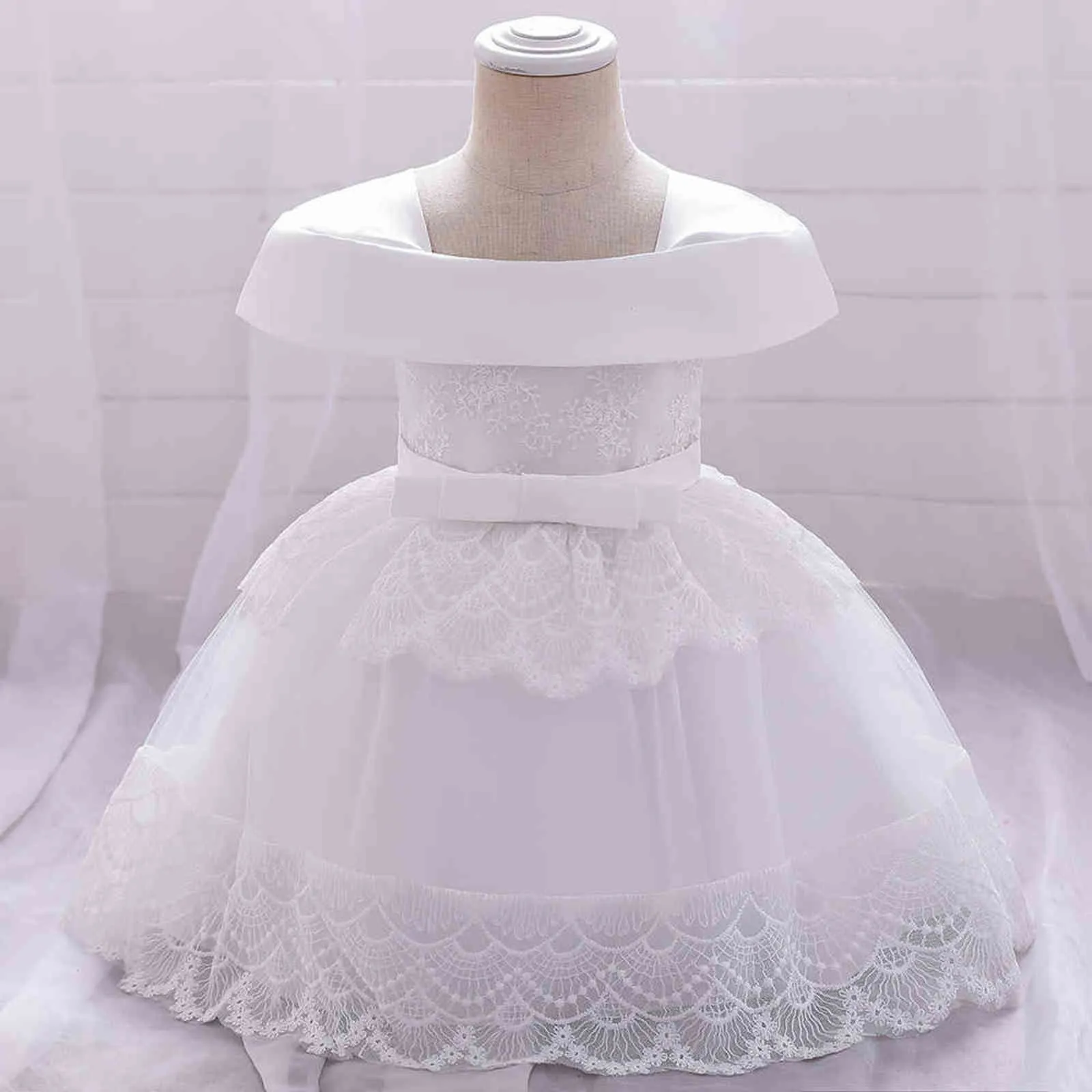 Newborn Christening Lace Dress For Baby Girl Princess Girl Dresses 1st Birthday Winter Party Christmas Dress Girl Clothes 18 24M G1129