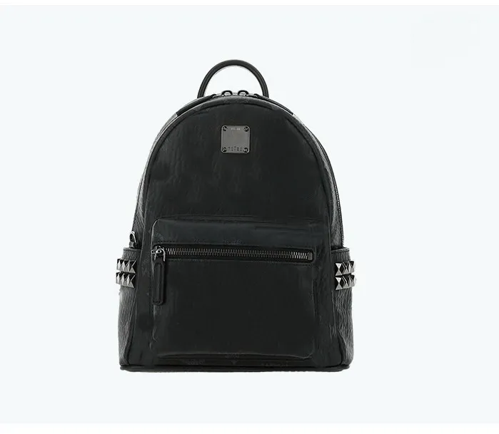 Leather student travel Backpack High Quality men women rivet famous handbag Designer Girl boy Fashion School Bags253x