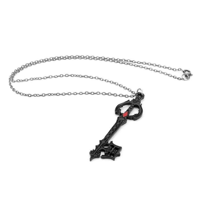 سلاسل المفاتيح لعبة Kingdom Hearts Netclace Metal Sora Keyblade سلسلة رقبة سيف للنساء للنساء Men Mey Holder Jewelry294Q