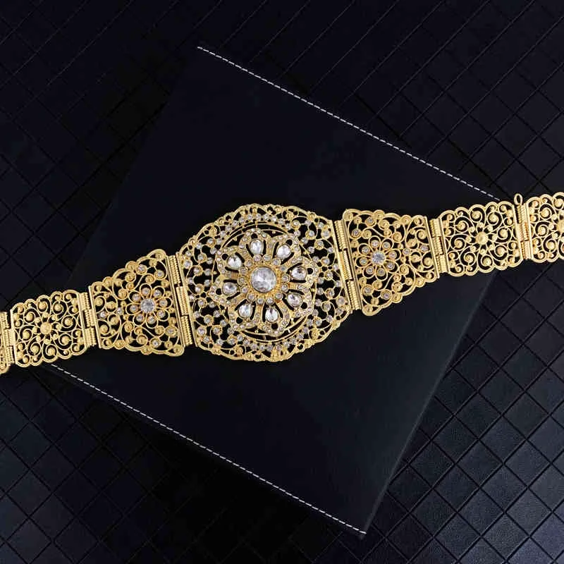 Maroc à la mode longue robe taille chaînes arabe luxe mariage Chic corps bijoux marocain bijoux ceintures pour femmes