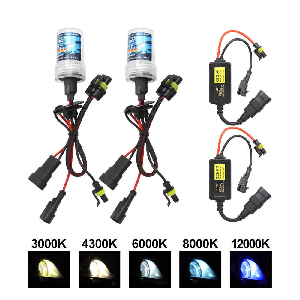 35W 55W Mini HID Ballast Xenon strålkastare H1 H3 H7 H11 9005 9006 12V Auto Headlamp Light 3000K 4300K ​​6000K 8000K 12000K