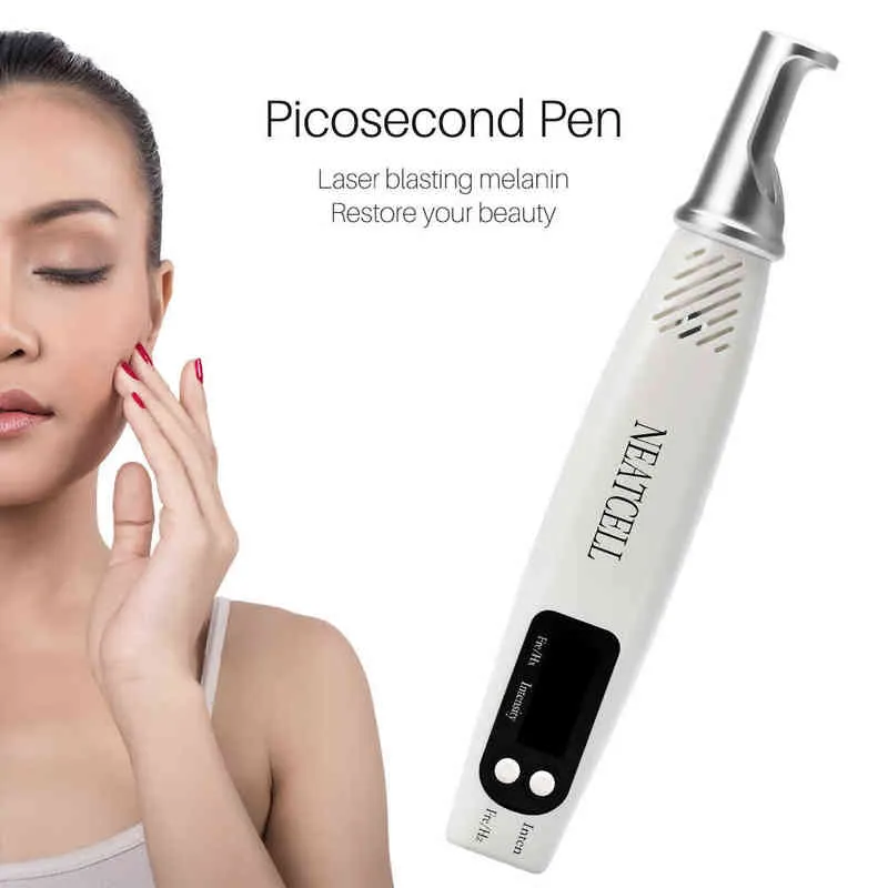 BJI Neatcell Remoção de Tatuagem Caneta Laser Removendo Tag de Pele Cicatriz Sarda Toupeira Sobrancelha CE FCC Máquina Portátil Mini Picosecond 220110