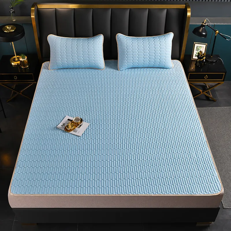 Sängmatta cool sovande sommar is hudvänlig madrass vikbara mjuka sängkläder sätter sömn kuddar