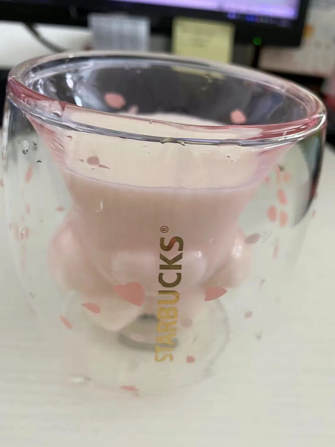Presentprodukt Limited Eeition Cat Foot Starbucks Mugs Coffee Mug Toys Sakura 6oz Pink Double Wall Glass Cups3592