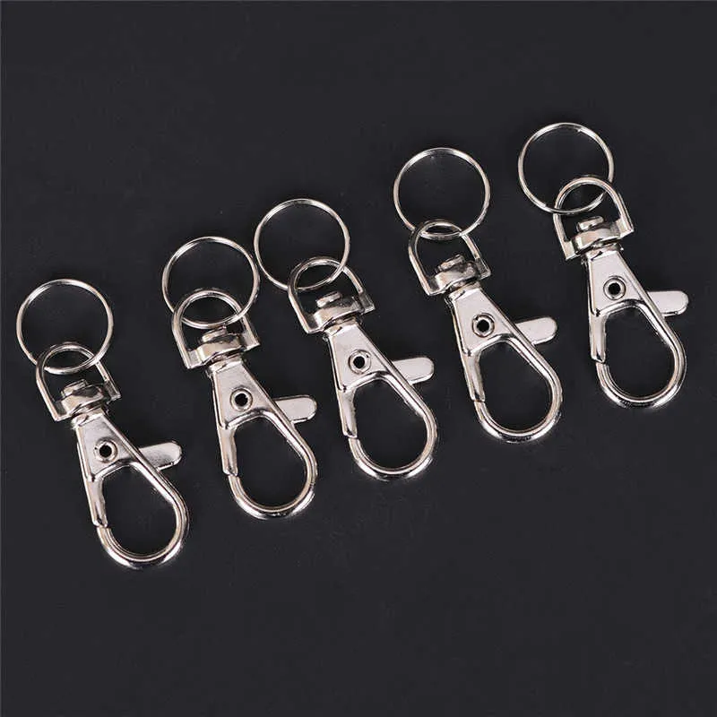 lot Swivel Lobster Clasp Clips Key Hook Keychain Split Key Ring Findings Clasps for Keychains Making H09158379853