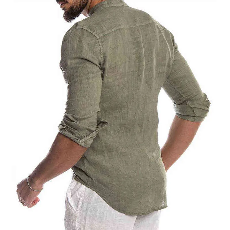 Camicie casual più recenti maschi a maniche lunghe Business social Business Slimt Fit Placket Soild Corso coreano Top Autumn Bluse X1027