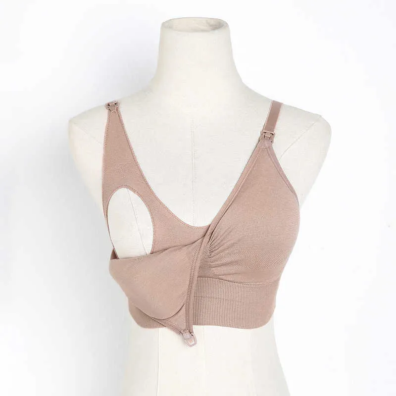 soutien-gorge d'allaitement mère lactate lactation d soutien-gorge d'allaitement sans couture allaitement sein ouvert maman soutien-gorge de sport d'allaitement sans fil grande taille Y0925