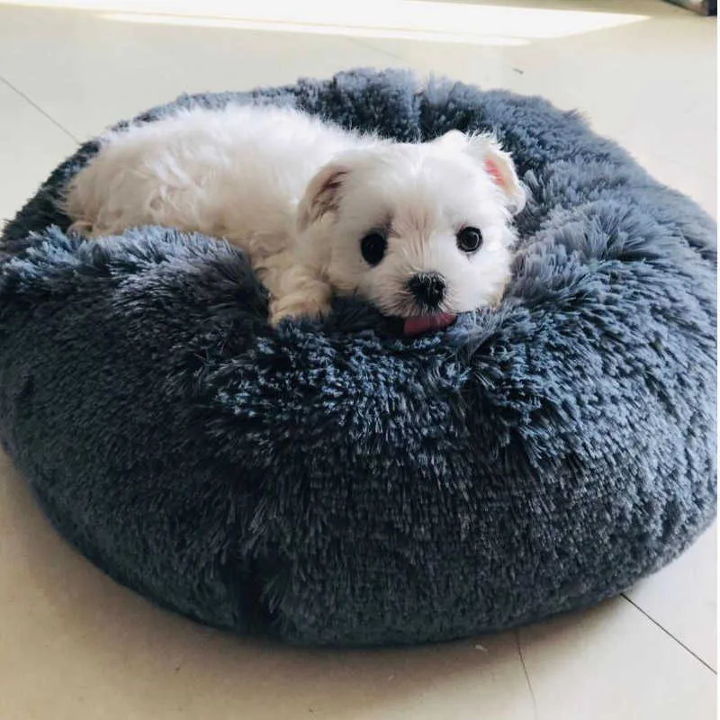 Super Soft Dog Bed Rodada Lavável Luvoroso Long Plush Cat Sofá Para Cão Chihuahua Cesta De Cão Pet Bed Hondenmand Drop Vip Link 210722