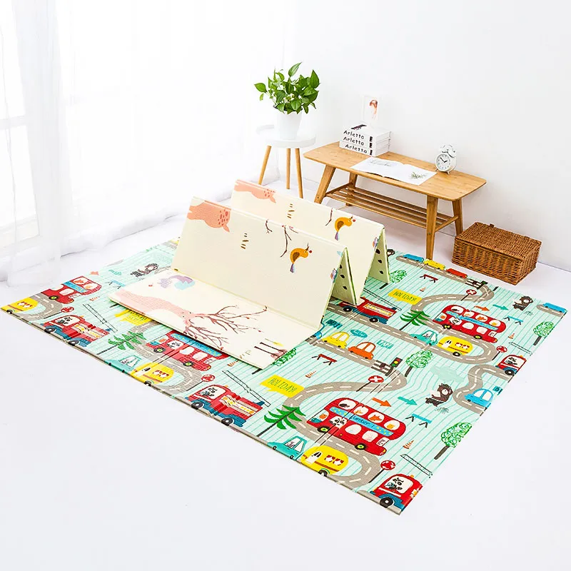 Vouwen Kinderen Crawling Mat Dubbelzijdig Waterdichte Kamer Decor Zachte Vloer Schuim Nursery Rug Carpet Opvouwbare Baby Play Mat