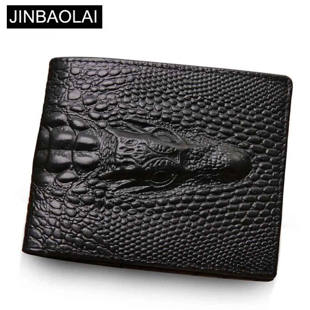 Cuir véritable hommes motif Crocodile poche à monnaie court haute qualité sac à main portefeuilles