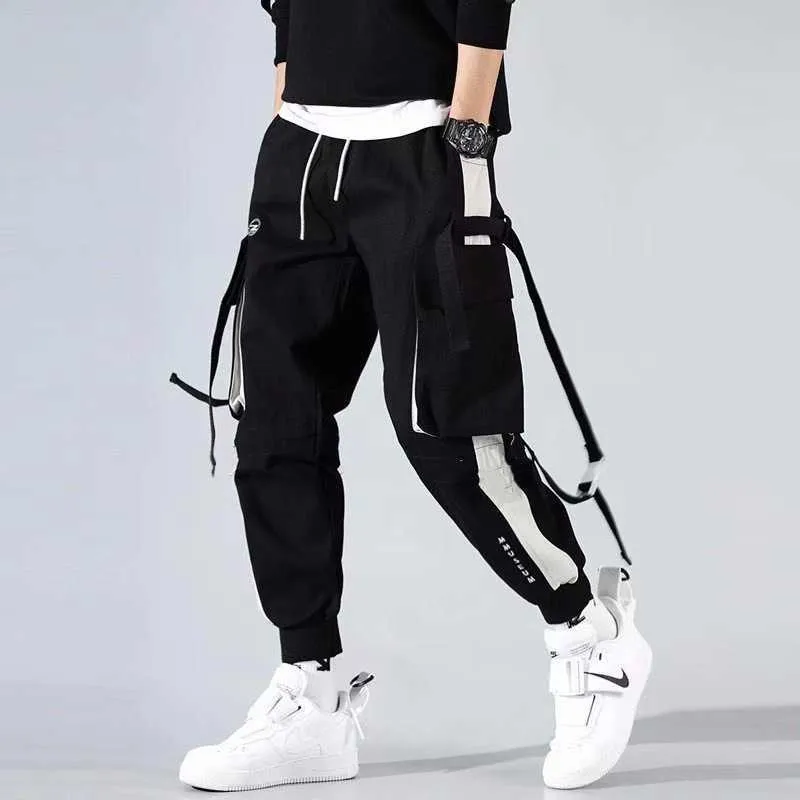 Prowow Streetwear Men's Cool Pants Pocket Loose Men HipHop Fashion Joggers Pants Trousers Men Casual Fashion Pants 210702