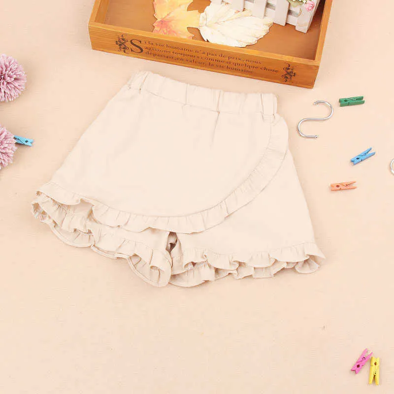 Été bébé fille shorts coton enfant en bas âge enfants pantalons de plage jupe à volants courte pour adolescentes filles enfants vêtements 4-16 ans 210723