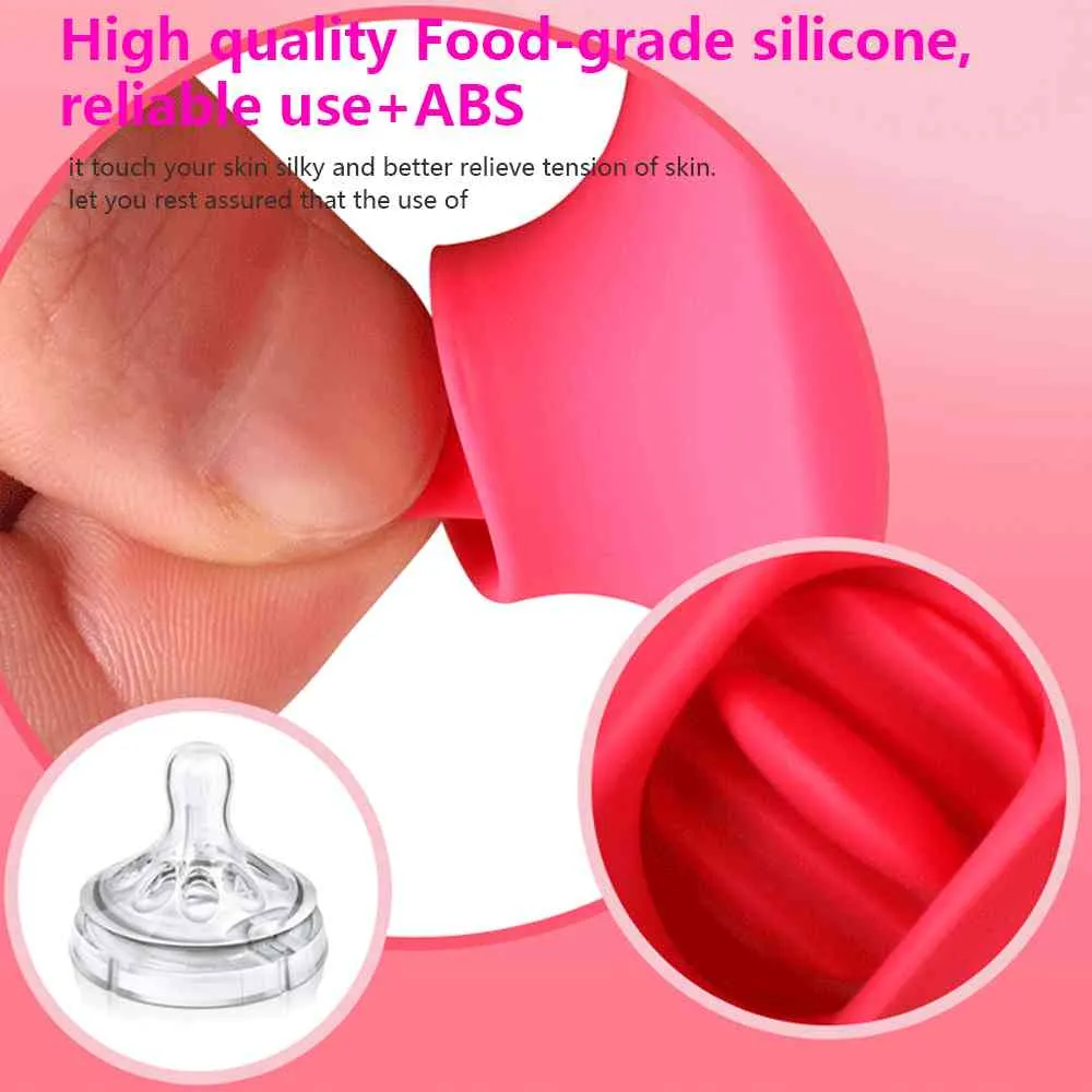 マッサージかわいいリンゴの舌を舐めるバイブレーター膣クリトリス刺激装置mode modes nipple massager sex toys for womach formen masturb9418819