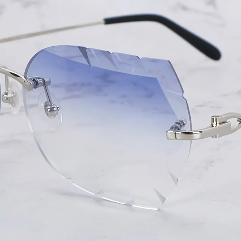 Çıkmaz güneş gözlüğü büyük boy erkekler lüks güneş gözlükleri marka carter tasarımcısı elmas kesilmiş metal tonları kadınlar ve erkek gözlükleri2977