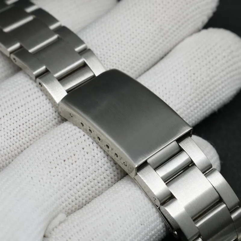 Watch Bands 19mm 20mm Silver Brushend Stainless Steel Brushed Oyster Band Bracelet For Mens250Z