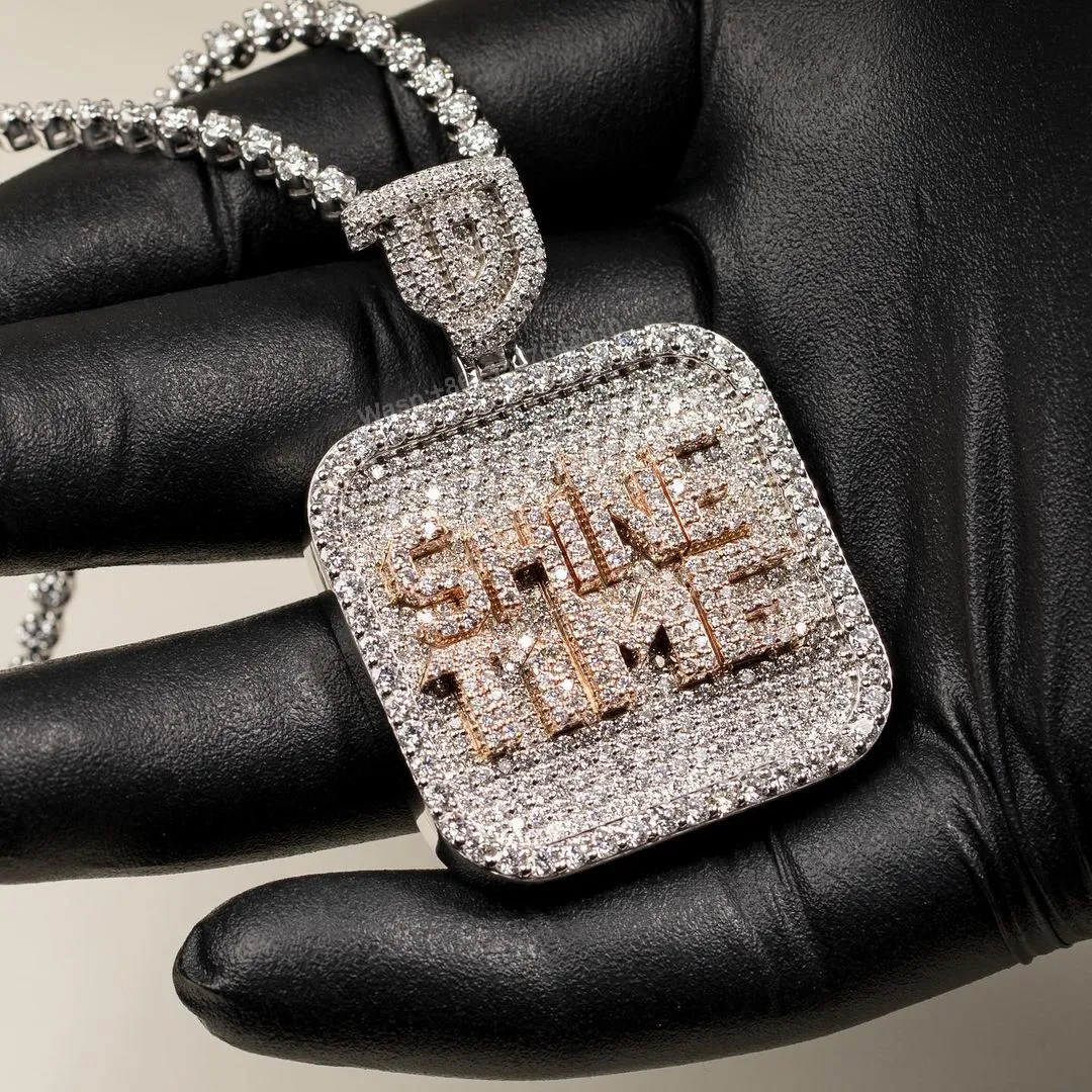 2021 Top Sale Jewelry Mens Necklace Hip Hop Sterling Silver 925 Lab Diamond VvsMoissanite Cuban Link Chain7032684