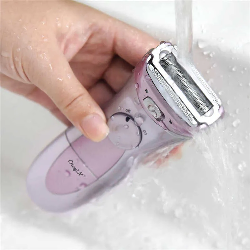 Battery Powered Lady Body Scraping Shaver Female Waterproof Razor Shaving Women Hair Leg Bikini Depilation Trimmer Depilatory P0817