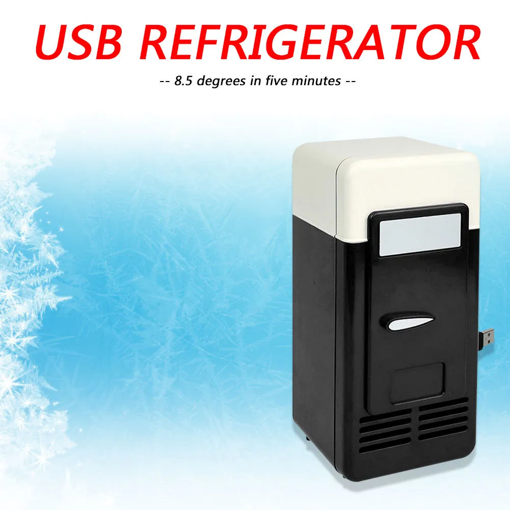 Pratik Mini Araba İçecek Soğutma Buzdolabı Çok fonksiyonlu Klasik Dayanıklı 5 V Masaüstü USB Elektrikli Buzdolabı Soğutucu