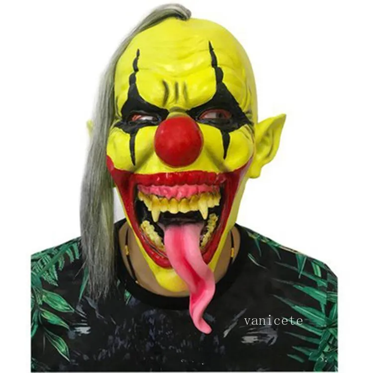 Halloween Party Maskers Rode en Witte Clown Masker Terror Masker Funny Latex Full Face HeadGear T2I52731