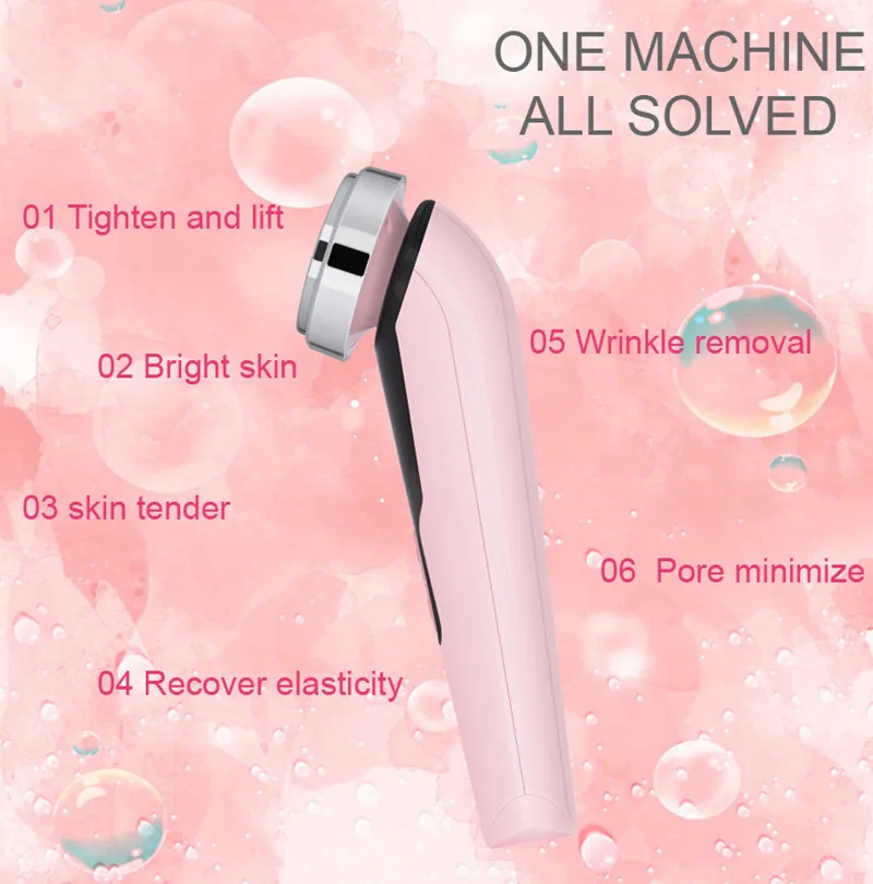 5-i-1 Face Skin EMS RF Beauty Instrument Mesoterapi Electroporation Rejuvenation Women Face Care Tool Eye 220216