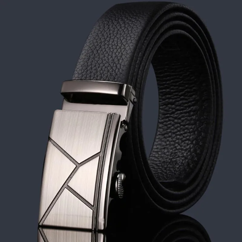Cintos do cinturão do cinto de cinto Slide de couro com jeans masculino de moda de fivela ajustável para homem cowboy319o