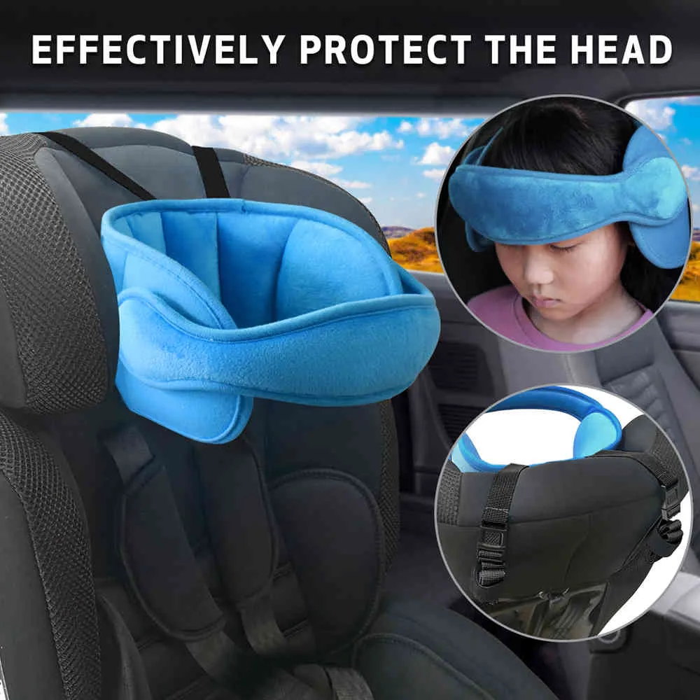 Nuovo bambino bambini regolabile seggiolino auto supporto la testa fisso cuscino dormire protezione del collo box di sicurezza imbottitura fissaggio del poggiatesta