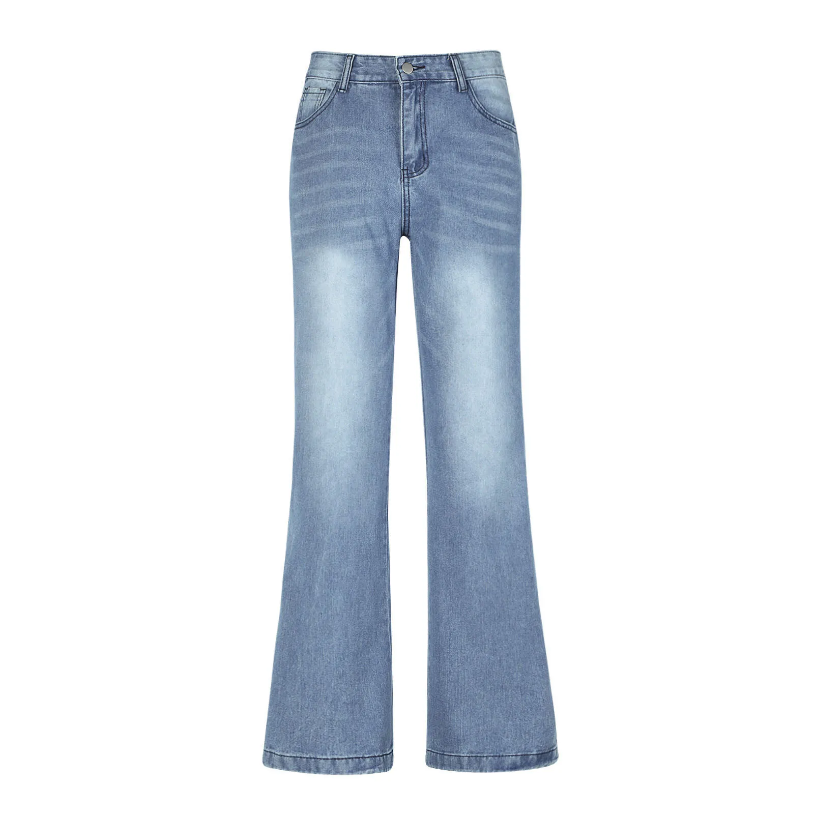 Cintura alta irregular denim feminino perna larga jeans para mulheres calças retas mãe jeans solto streetwear jeans feamle roupas de primavera