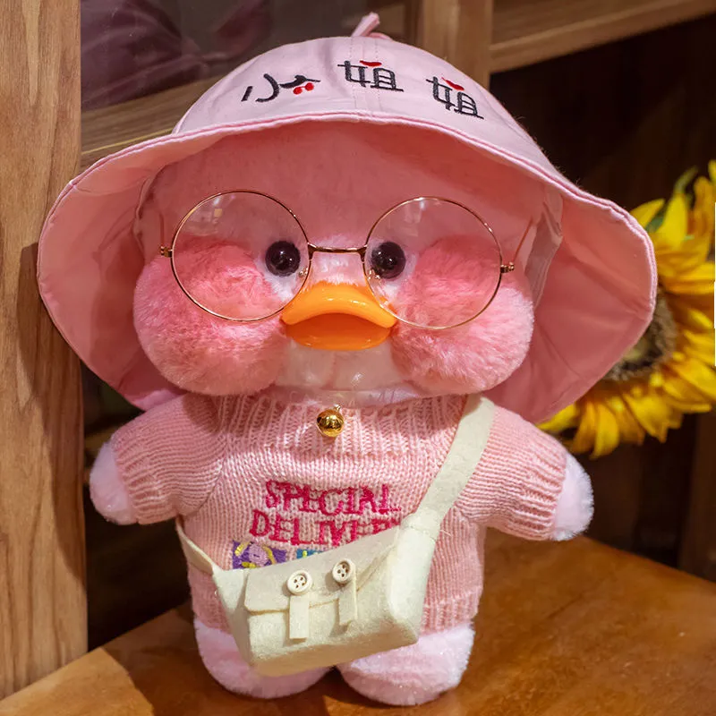 Kawaii Lalafanfan Eend Knuffel Knuffeldier Zachte Plushie Roze Gele Eend Begeleiden Pop Speelgoed voor Kinderen Meisjes Verjaardagscadeau1871950