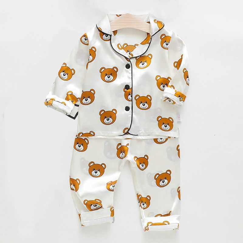 LZH Höst Barnkläder Toddler Pojkar Pyjamas Set Suit Sommar Barnkläder för Pojkar Tjejer Pyjamas Set Casual HomeWear 210728