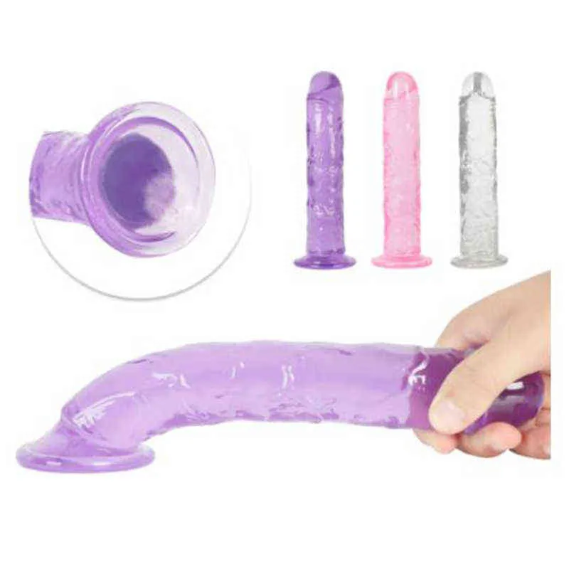 Consoladores NXY, consolador erótico de gelatina suave, tapón Anal, pene realista, ventosa fuerte, juguetes para adultos, punto G, orgasmo sexual para mujer 1126