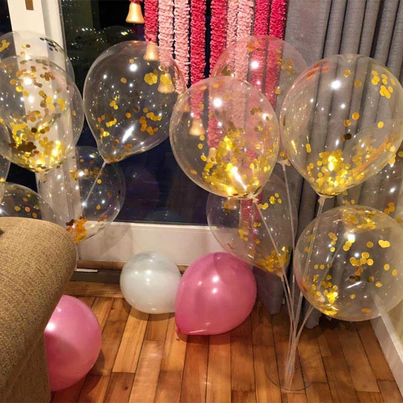 50 pz 12 pollici oro rosa coriandoli palloncini in lattice palloncini feste addio al nubilato fidanzamento matrimonio decorazione di compleanno 210626