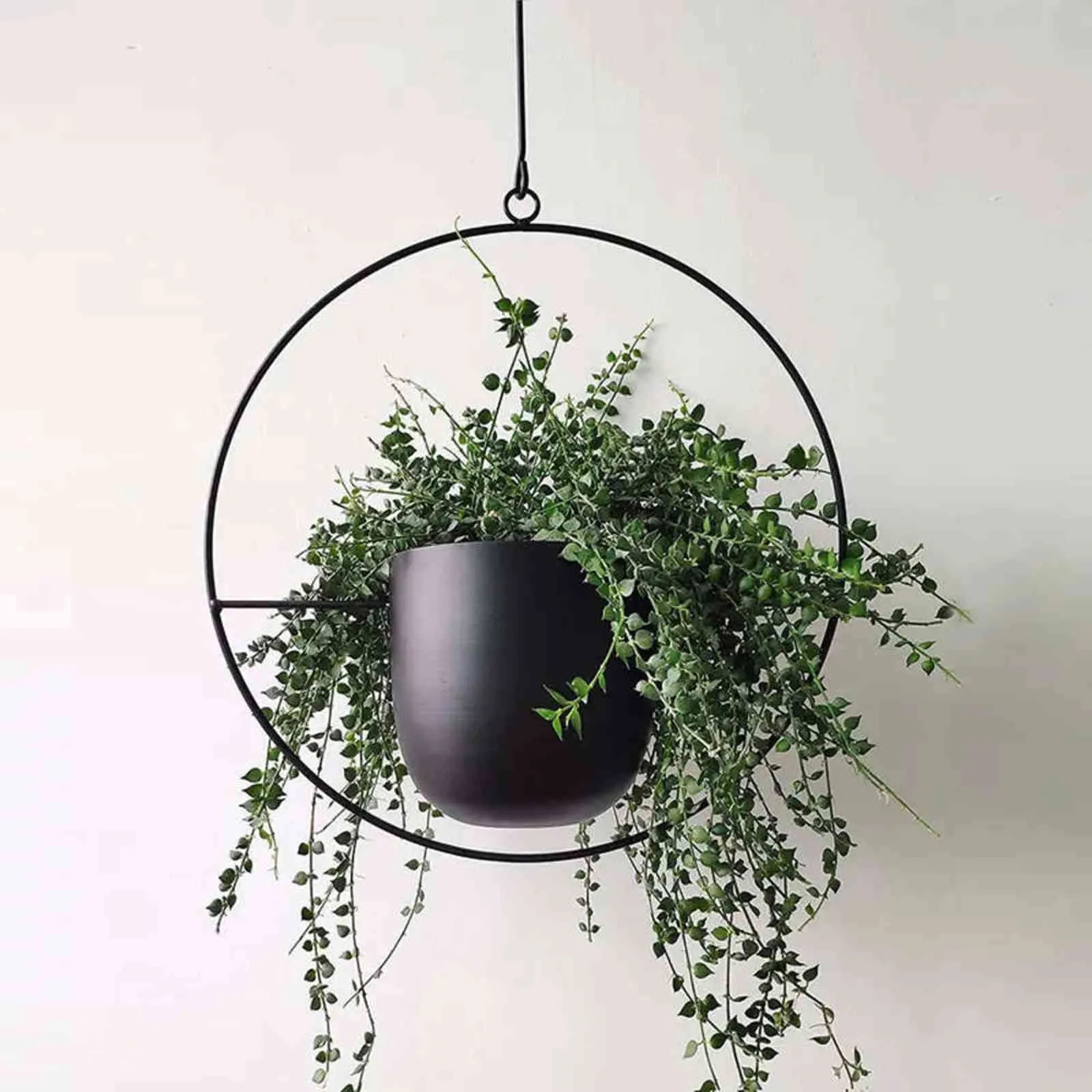 Maison métal suspendu Pot plante cintre chaîne er panier fleur pour balcon décoration 211130