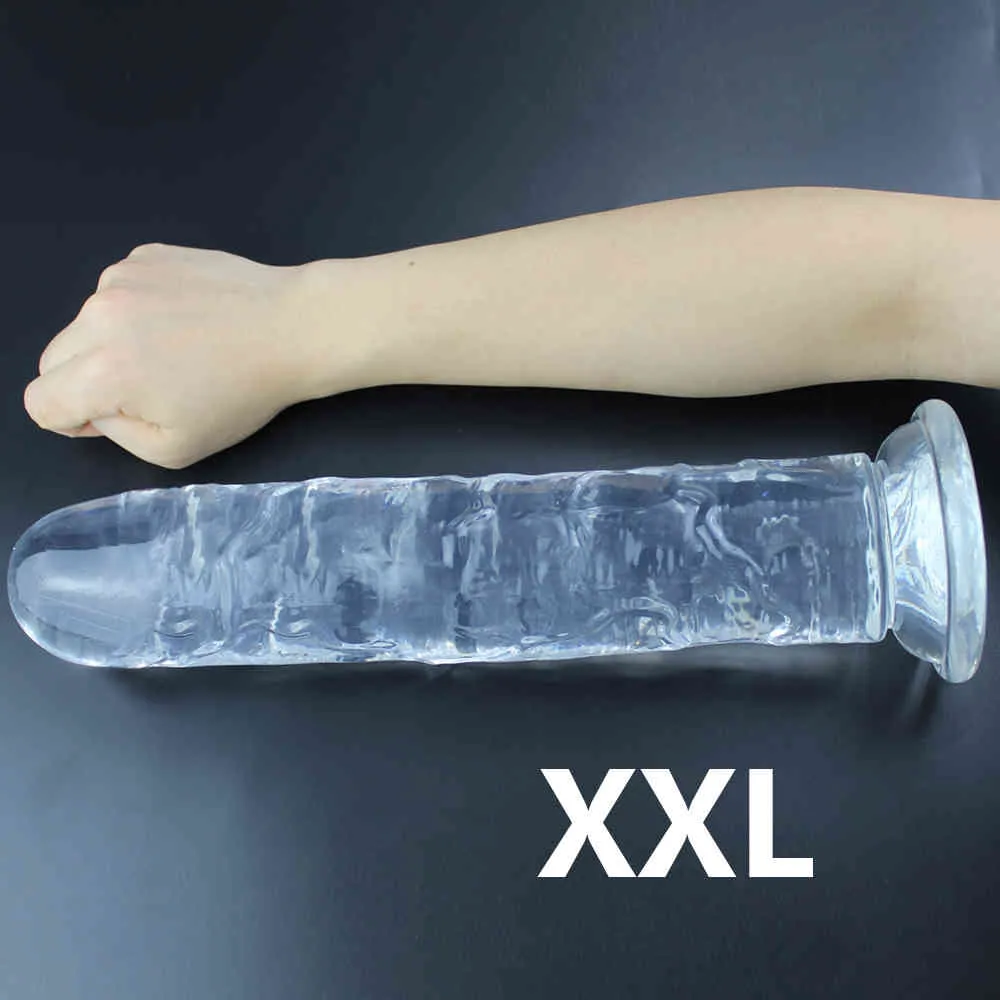 Huge Dildo Toys For Women Erotic Soft Jelly Dildos Female Realistic penis Anal plug Strong Suction Cup GSpot Orgasm shop Q0508sex7324897