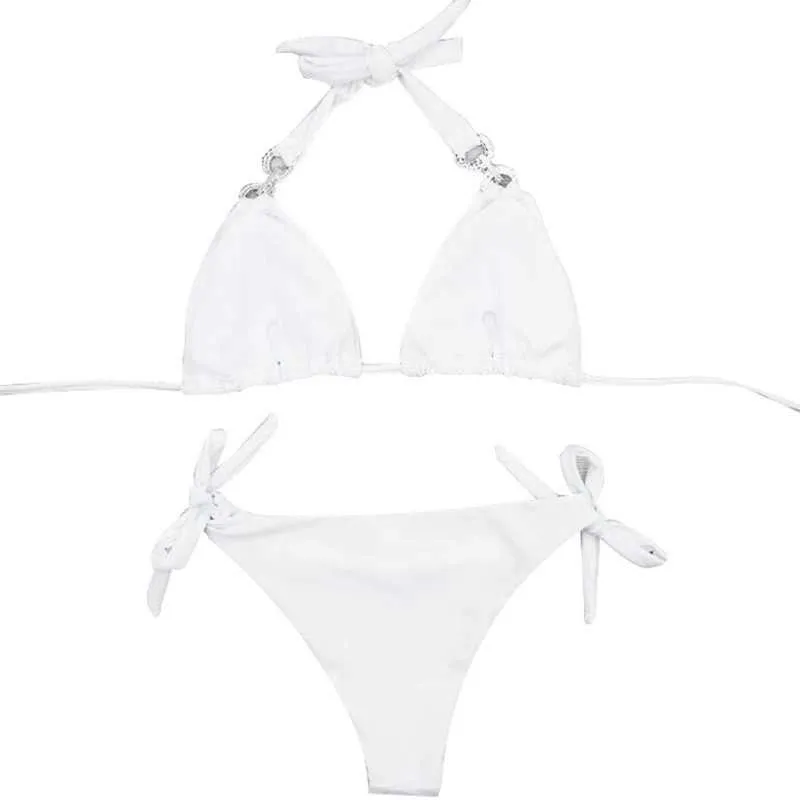 Insieme sexy del bikini Tanga Costumi da bagno delle donne Ragazza Costume da bagno Costume da bagno di nuoto Beachwear Push Up Biquini Traje De Ba O Mujer 210625