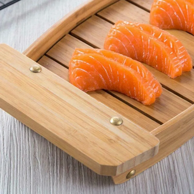 Flatware Sets 37x15 3x7cm Japanese Cuisine Sushi Boats Tools Wood Handmade Simple Ship Sashimi Assorted Cold Dishes Tableware Bar272P