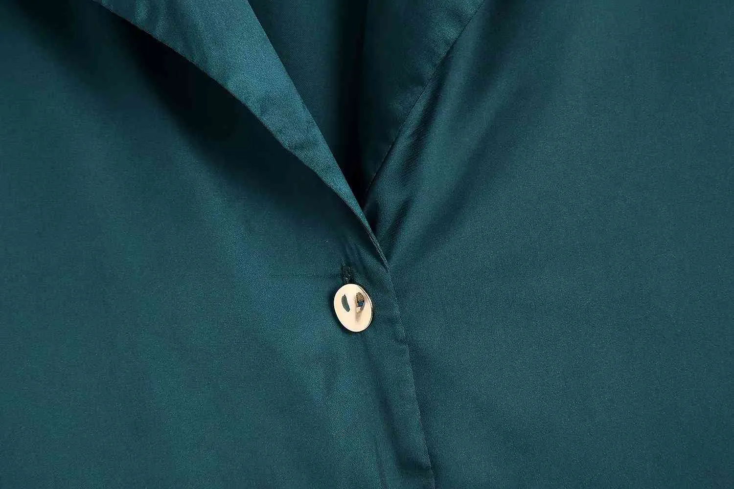 Camicia da donna in raso Abito con bottoni Manica lunga Midi Colletto rovesciato Abbigliamento moda 210421