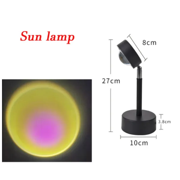 Sunset Projection Lamp Remote Control Color Byte