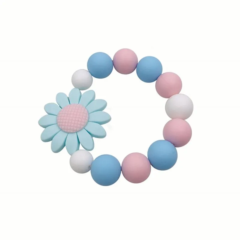 2021 Sunflower Baby Silikon Beißring Silikon Zahnen Molaren Stick Mode Armband Spielzeug für Kinder